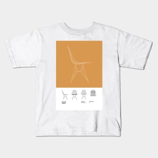 Eames DKR Chair Poster Mid Century Design - Minimal Design - Charles and Ray Eames Kids T-Shirt